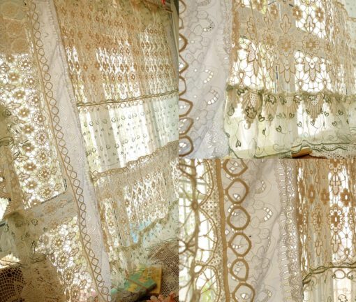 Chic Shabby Vintage Lace Fringed Curtain