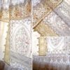 Elegant French Country Cottage White Fabric Farmhouse Lace Curtain