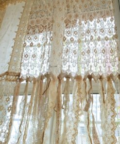 Vintage Lace Fringed Curtain Valance