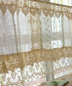 Elegant Chic romantic hand crafted lace Beach French Country Cottage Decor Curtain