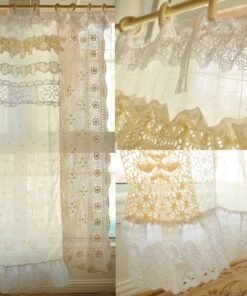 Chic Shabby Vintage Lace Fringed Curtain