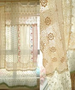 Shabby Vintage Lace Fringed Curtain Valance