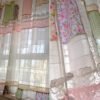 Country Cottage Beach BOHO Colorful Fabric Farmhouse Lace Curtain