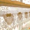 Shabby Chic hand crafted White doily lace Beach Victorian Country Cottage Decor Curtain Valance