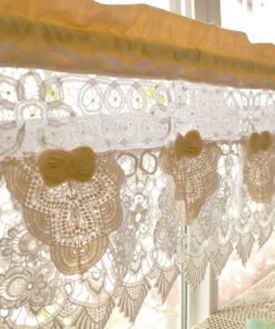 Shabby Chic hand crafted White doily lace Beach Victorian Country Cottage Decor Curtain Valance