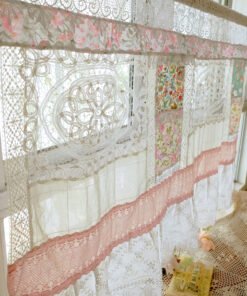 Elegant Romance SHABBY Chic Cottage Rustic Lace Doily Fringed Curtain