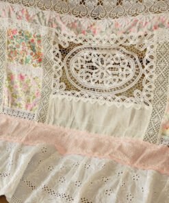 Elegant Romance SHABBY Chic Cottage Rustic Lace Doily Fringed Curtain