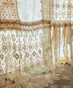 Vintage Lace Fringed Curtain Valance