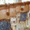 BOHO Country SHABBY Cottage Rustic Farmhouse Burlap Curtain Vintage Lace Fringed Curtain Wall Hanging/Valance/Backdrop