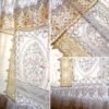 Elegant French Country Cottage White Fabric Farmhouse Lace Curtain