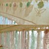 SHABBY Ecru Country Cottage Rustic Lace Fringed Curtain Valance