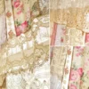 White Lace Curtains - Elegant Sheer Floral – Vintage Style Window Drape