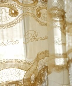 Elegant Floral Lace Curtain Panel - Soft Translucent Fabric for Cozy Home Aesthetics