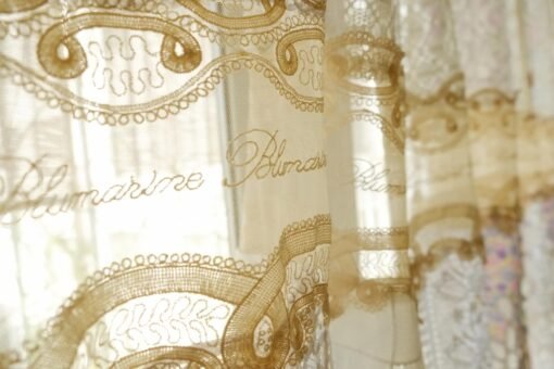 Elegant Floral Lace Curtain Panel - Soft Translucent Fabric for Cozy Home Aesthetics